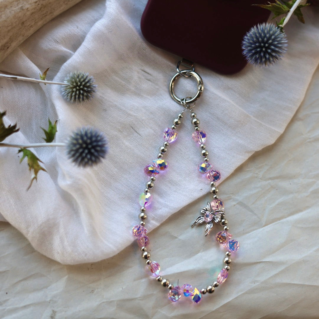 Beaded Blends Pink Beaded Phone Charms