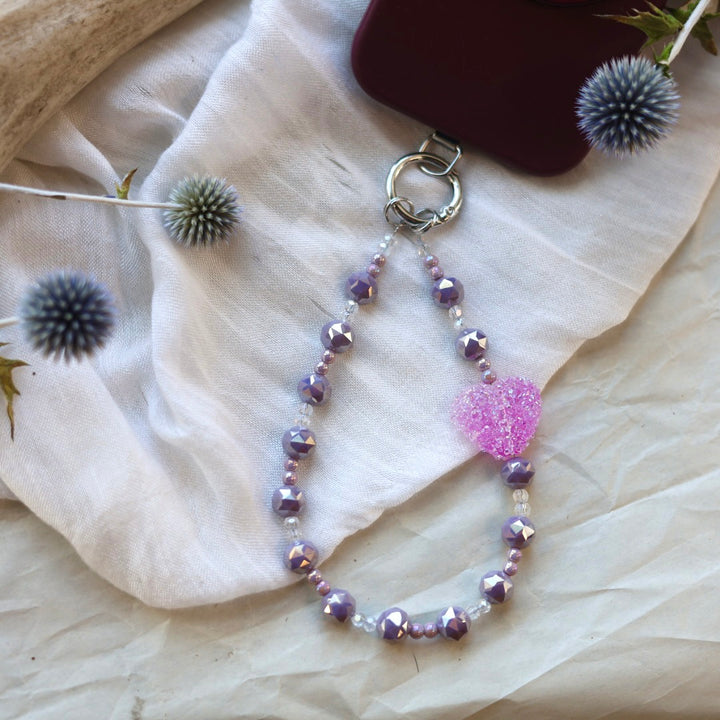 Beaded Blends Purple Beaded Phone Charms