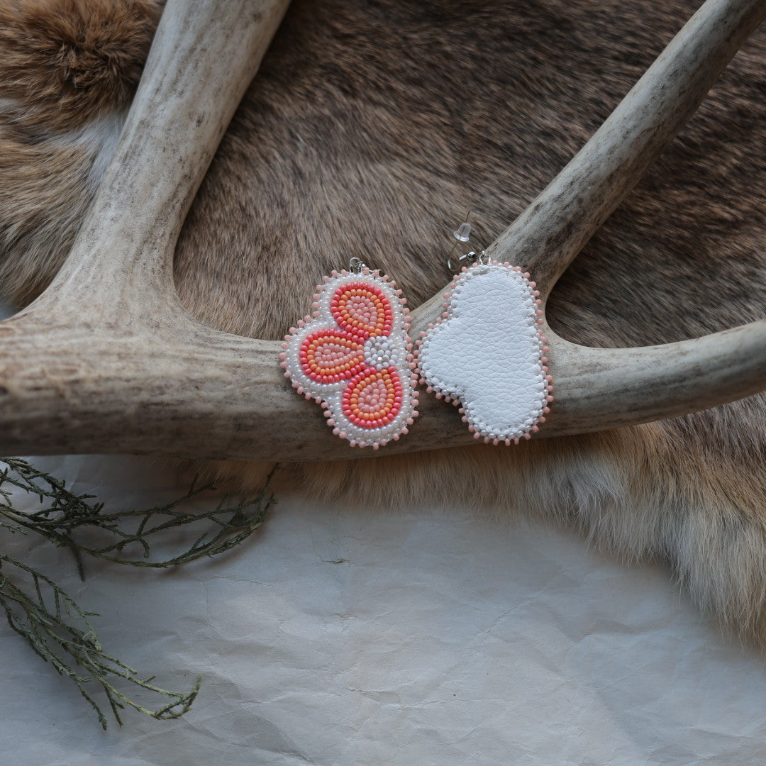 Keegan W. Beaded Small Half Floral Earrings