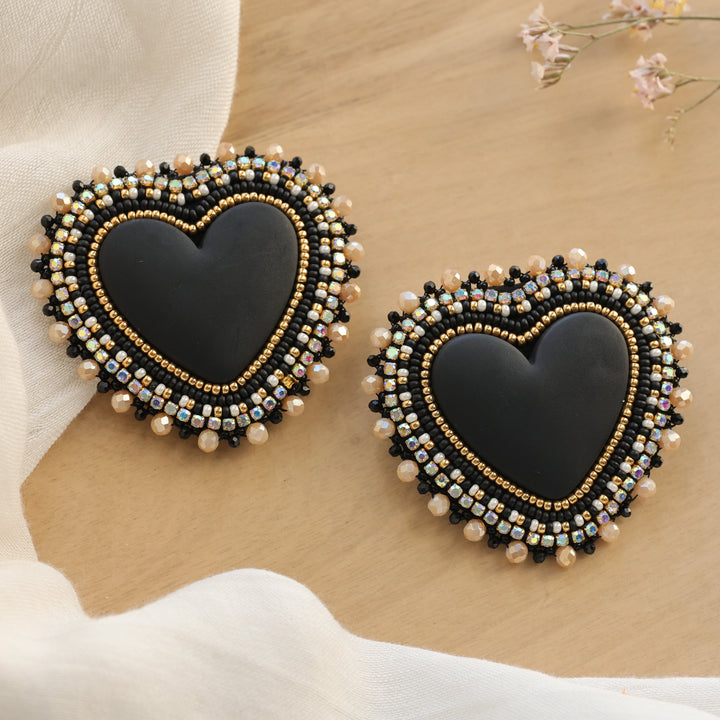 Nikki P. Love Heart Earrings
