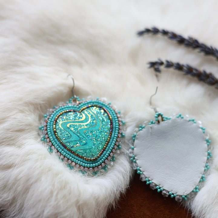 Faye's Beadiful Creations Monochrome Beaded Hearts