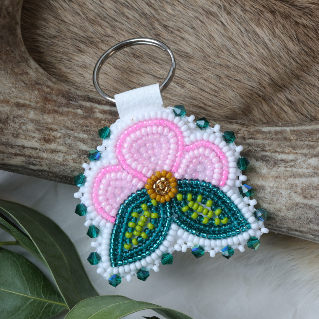 Keegan W. Floral Beaded Keychain