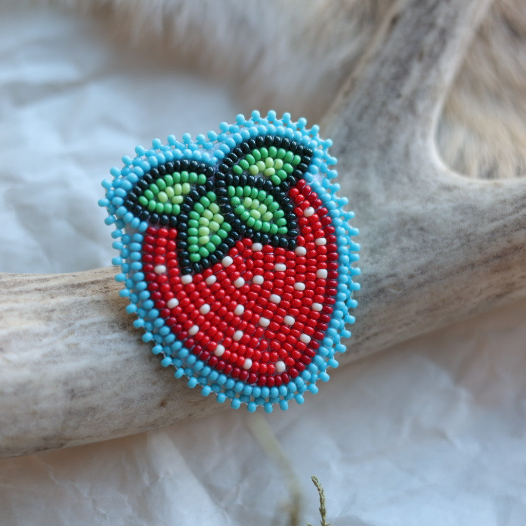 Keegan W. Beaded Strawberry Pins