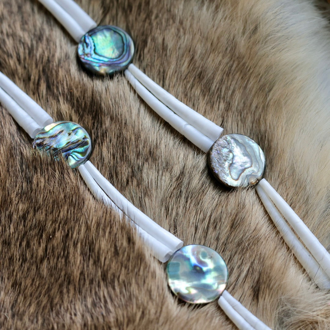 Prairie Sage Beadwork 4 Tier Loop Dentallium Drop Earrings