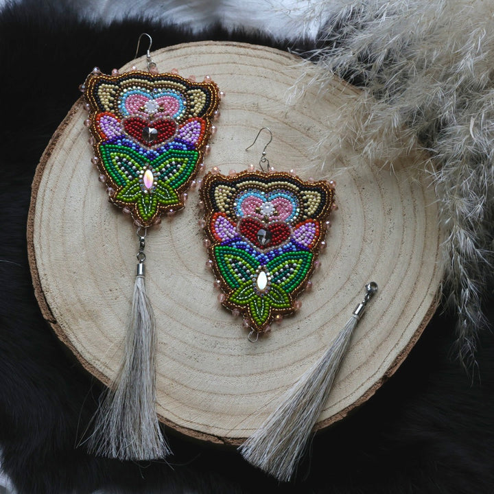Ironstar Co. Colourful Blossoming Floral Premium Convertible Beaded Earrings