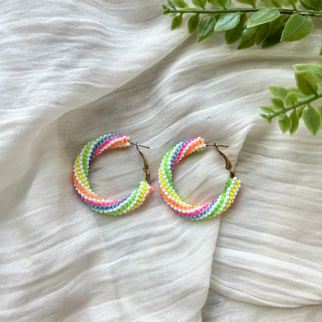 Prairie Beads Medium Peyote Hoops