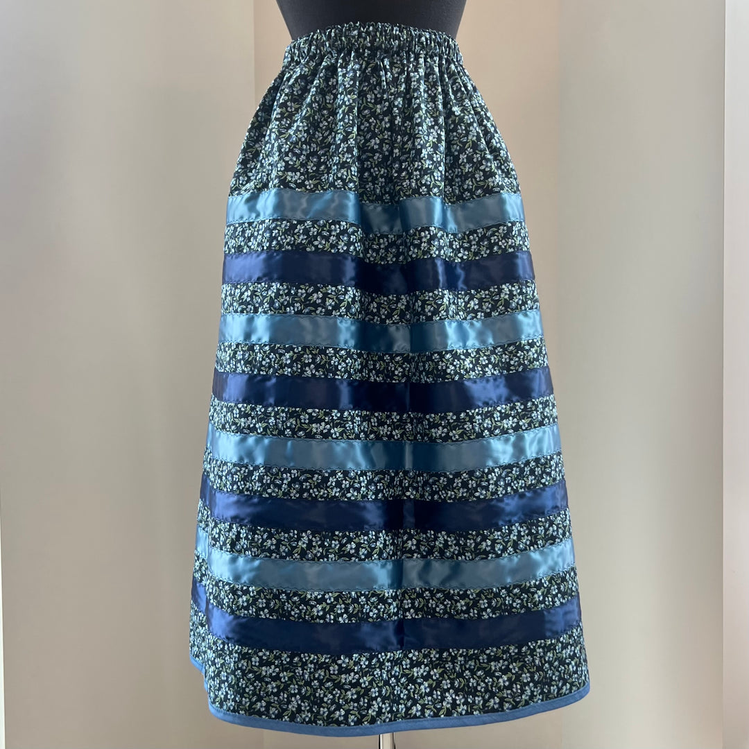 Carol B. Floral Ribbon Skirt