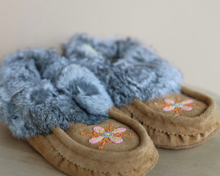 Ironstar Co. Tan Moccasins With Orange Floral