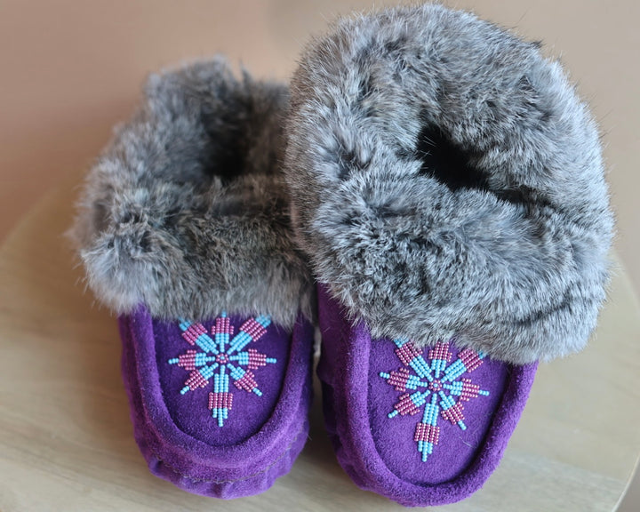 Ironstar Co. Purple Moccasins With Burst Detail