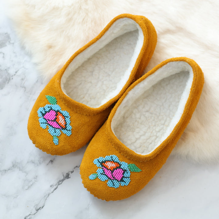 T.Sullivan Size 7.5 Blue Flower Ballerina Slippers