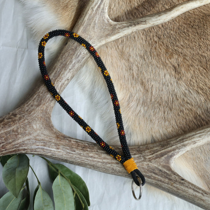 Keegan W. Daisy Beaded Wrist Lanyards