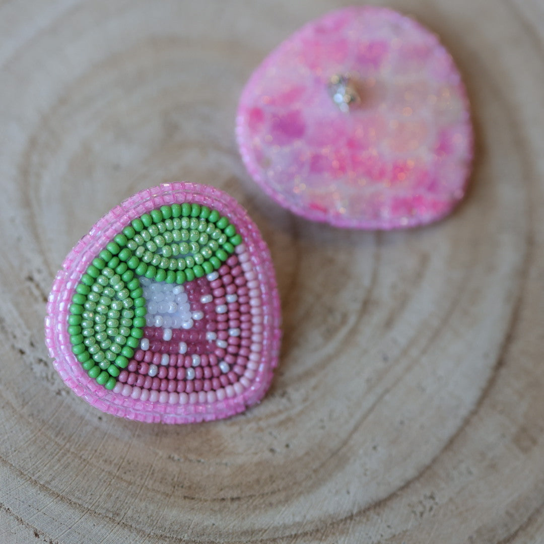 Jess S. Beaded Strawberry Earrings