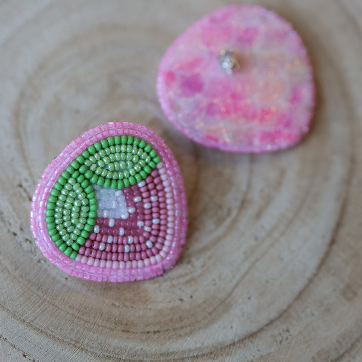 Jess S. Beaded Strawberry Earrings
