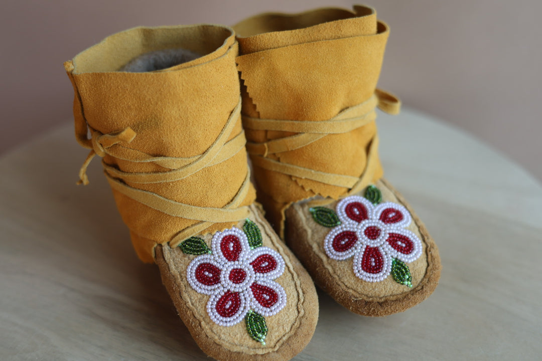 Emily J. Infant Moose Hide Wraparounds