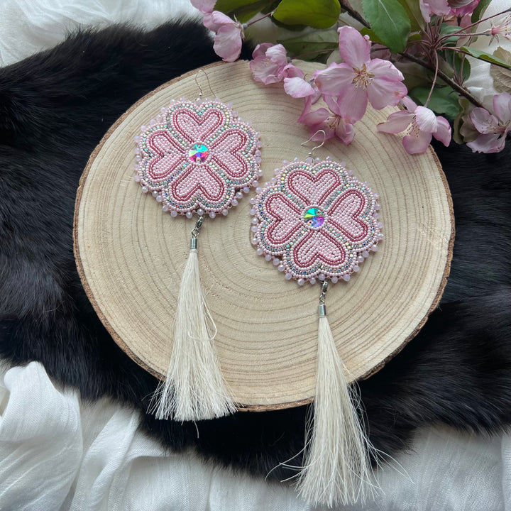 Ironstar Co. 4 Petal Floral Convertible Beaded Earrings