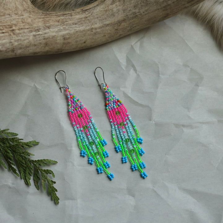 Keegan W. Small Beaded Fringe Earrings