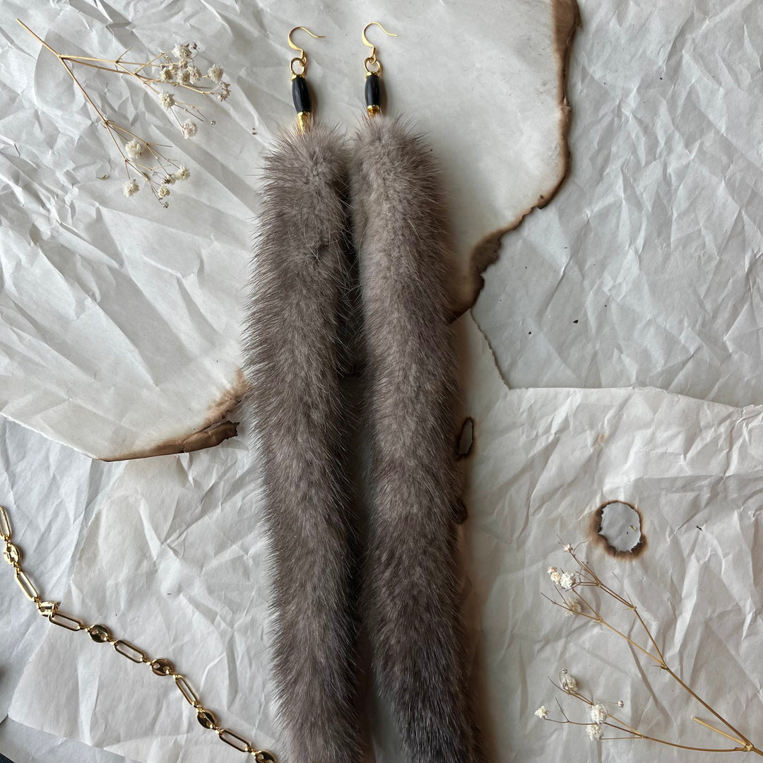 TLee Beads Mink Earrings