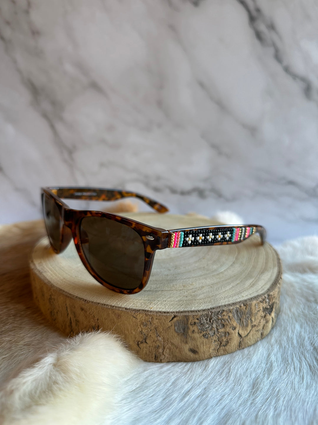 Rebelina Wayfarer Beaded Sunglasses