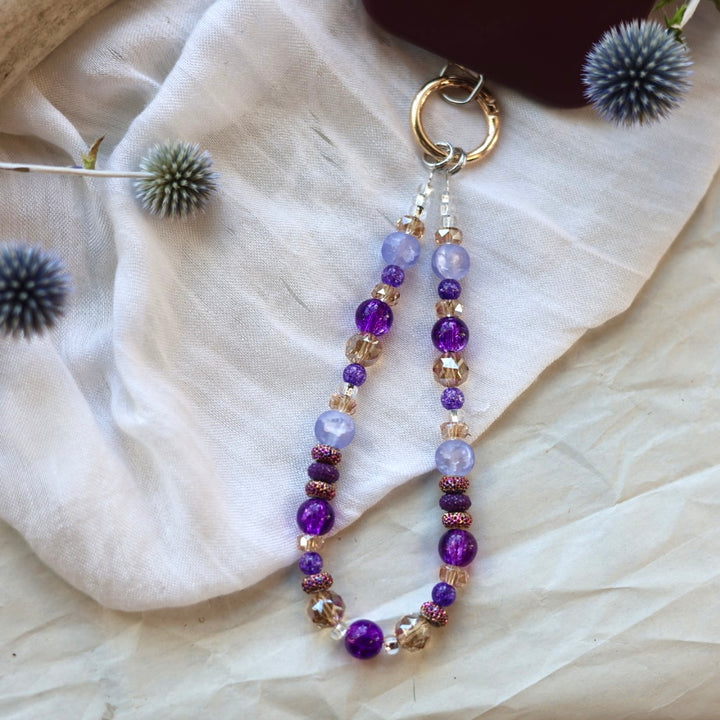Beaded Blends Purple Beaded Phone Charms