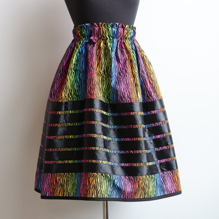 Phoenyx Designs Rainbow Zebra Print Ribbon Skirt