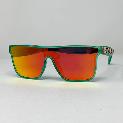 Rebelina Shield Beaded Sunglasses