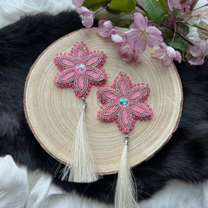 Ironstar Co. 6 Petal Floral Convertible Beaded Earrings