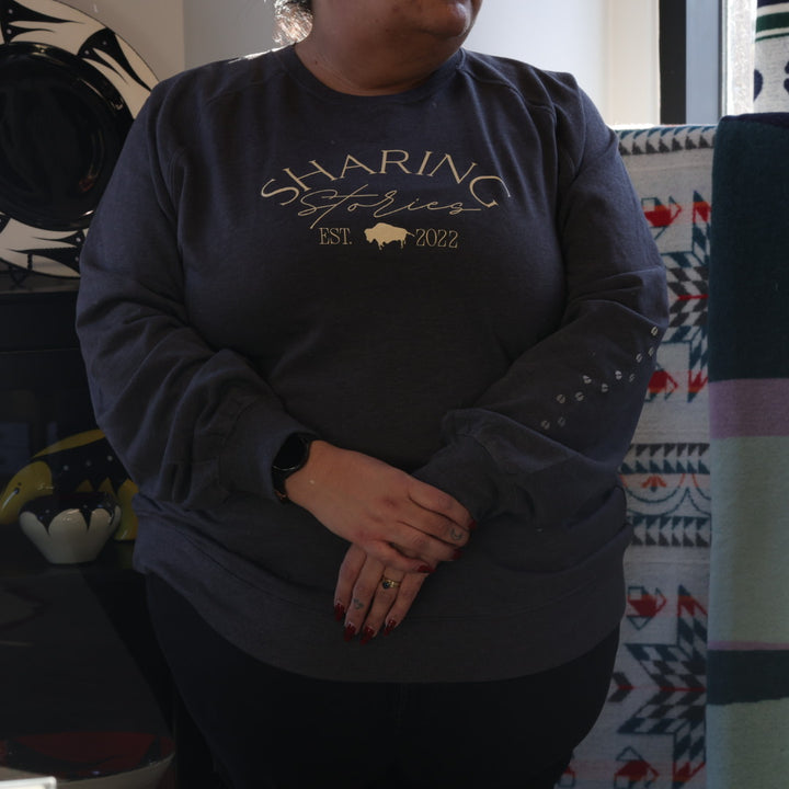 Wanuskewin Collective Sharing Stories Crewneck Sweatshirt