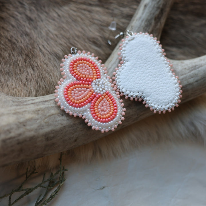 Keegan W. Beaded Small Half Floral Earrings