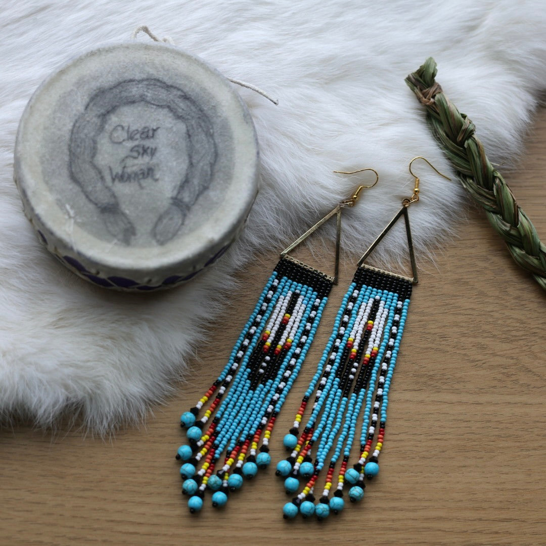 Clear Sky Woman Feather Fringe