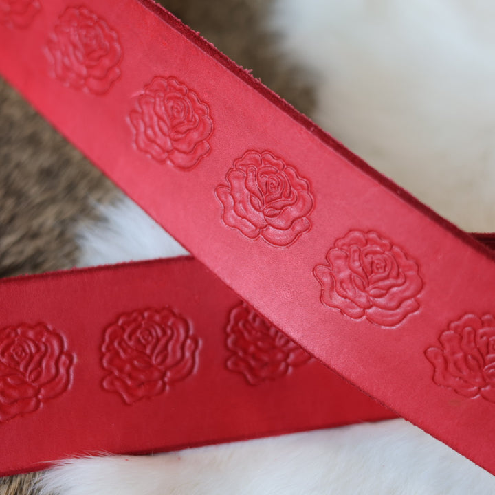 Iskotew Pahkekin Everyday 52" Rose Red Leather Belt