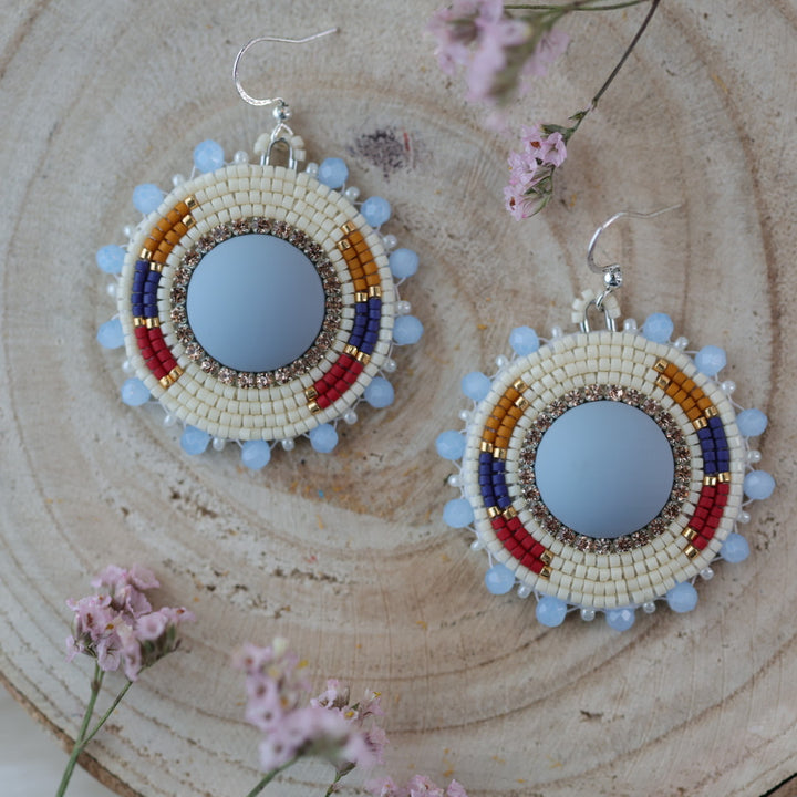 Sweetgrass Woman Creations Primary Beaded Earrings