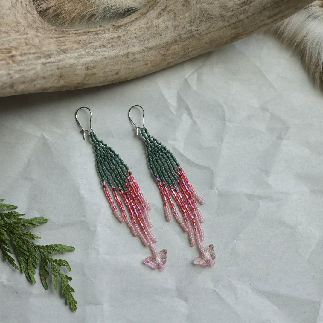 Keegan W. Small Beaded Fringe Earrings