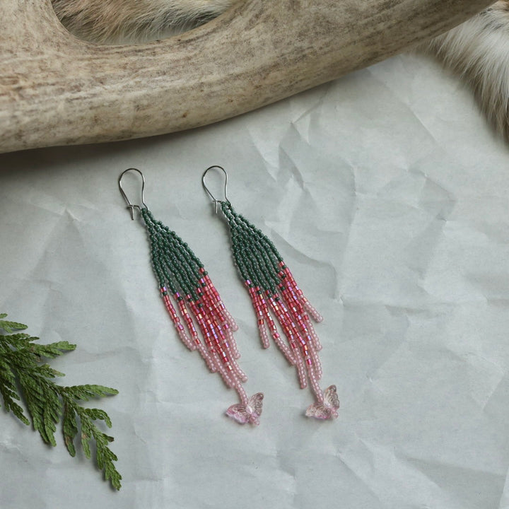 Keegan W. Small Beaded Fringe Earrings