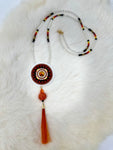 Beth Rose Designs White & Orange Horsehair Set
