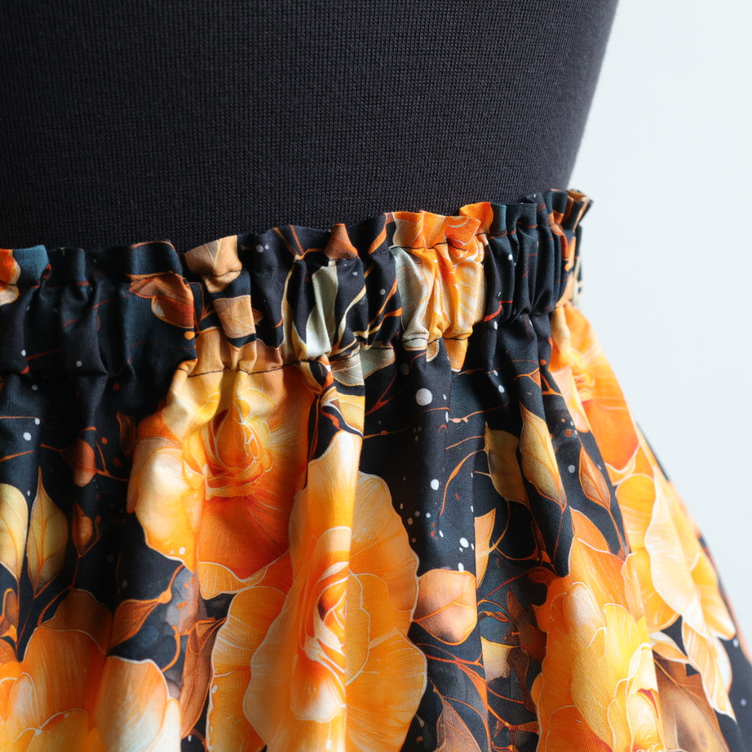 Vi's CREE-ations Orange Rose Ribbon Skirt