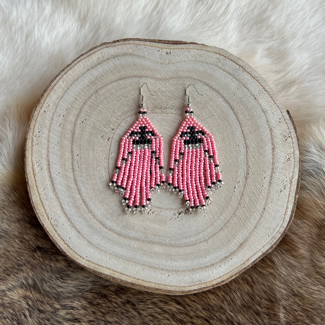 Maxine T. Thunderbird Fringe Earrings