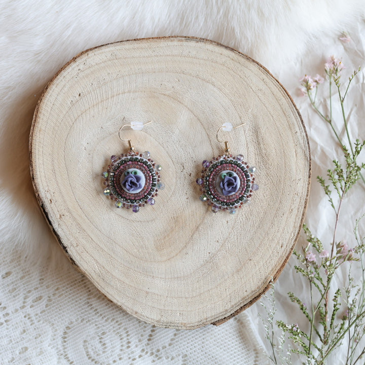 Prairie Moon Succulent Clay Beaded Earrings