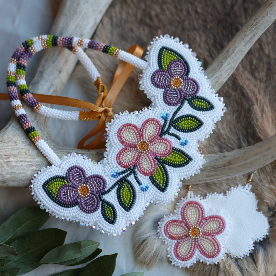 Keegan W. Beaded Floral Necklace