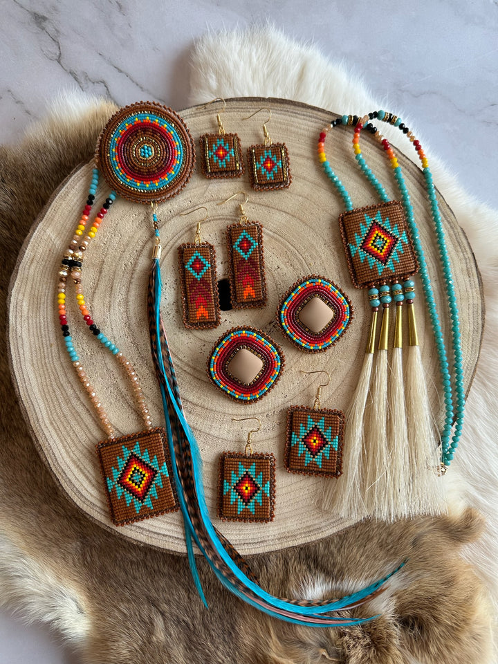 Beth Rose Designs Brown & Turquoise Loomed Collection