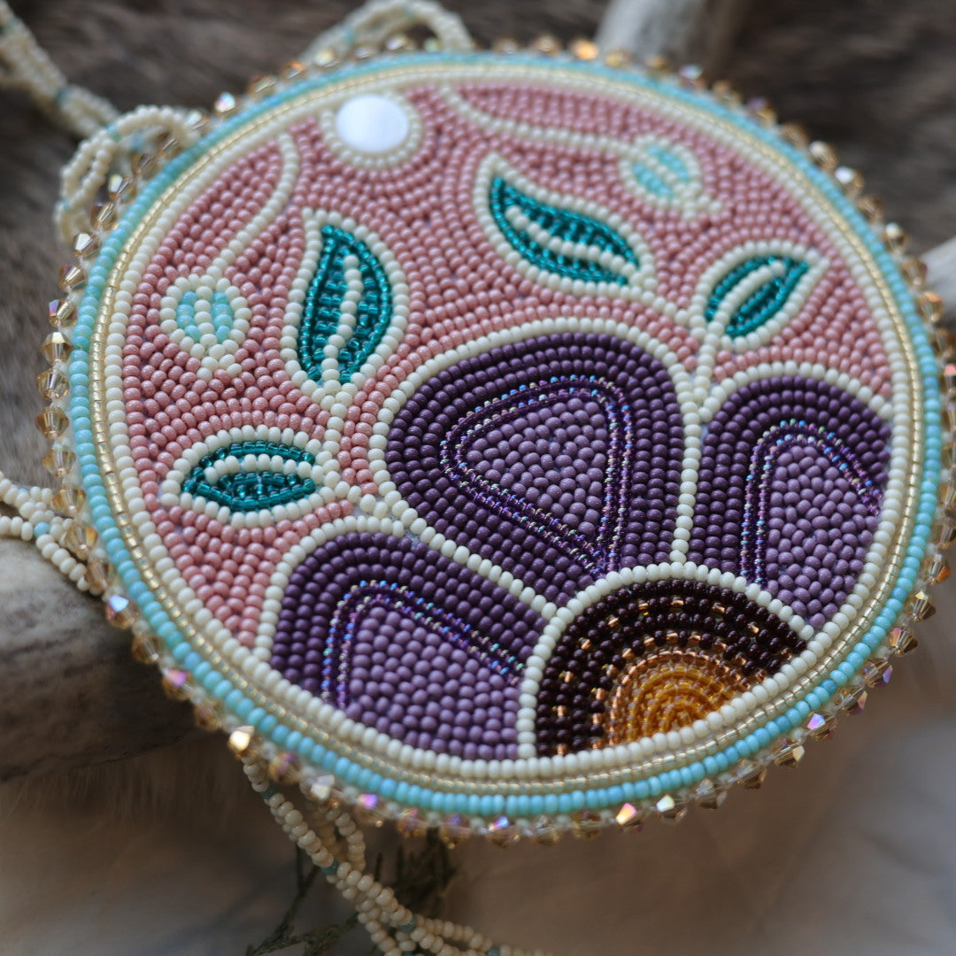 Keegan W. Purple Floral Medallion