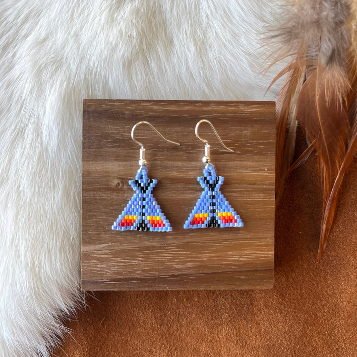 Dorothy B. Mini Tipi Peyote Earrings
