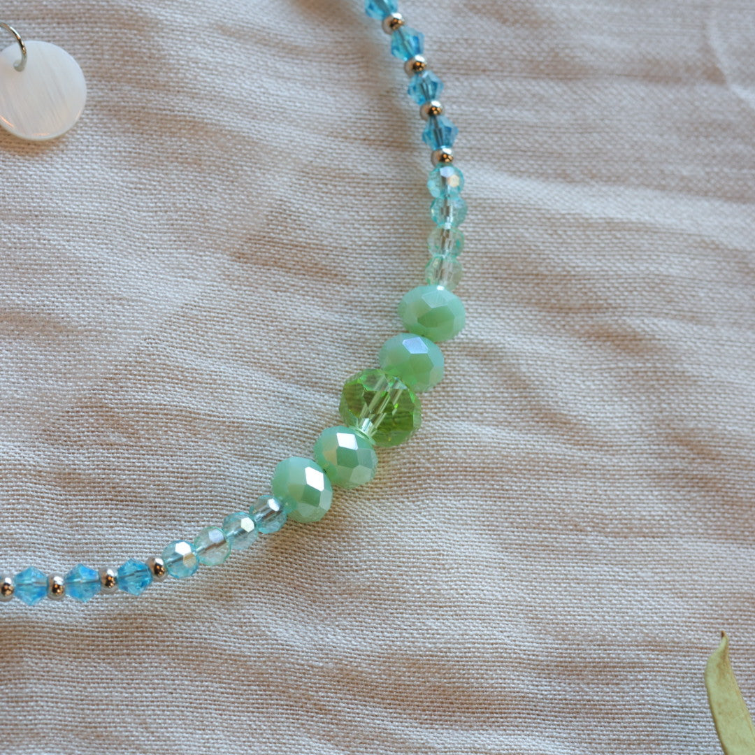 Dee Iyapes Blue Dentalium Necklace & Earrings