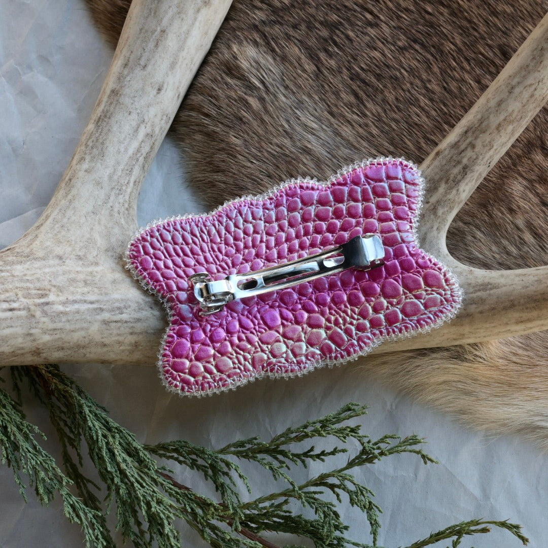 Keegan W. Blue Floral Beaded Hair Clip