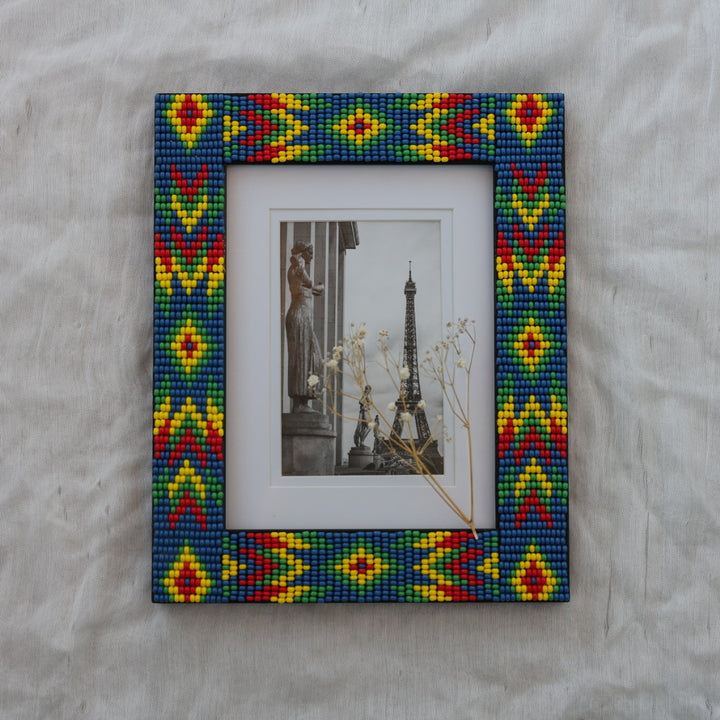 Beaded Frames By Elsie Multicolour Beaded Frame