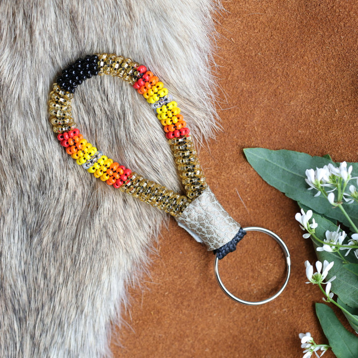 Unique Beadz Fire Beaded Finger Lanyards