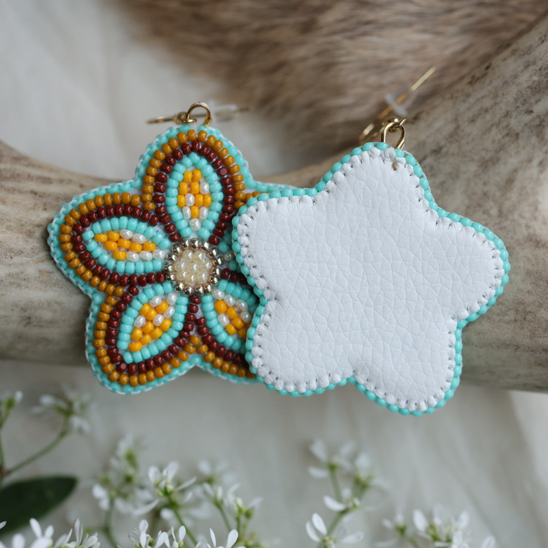 Keegan W. Five Petal Floral Earrings