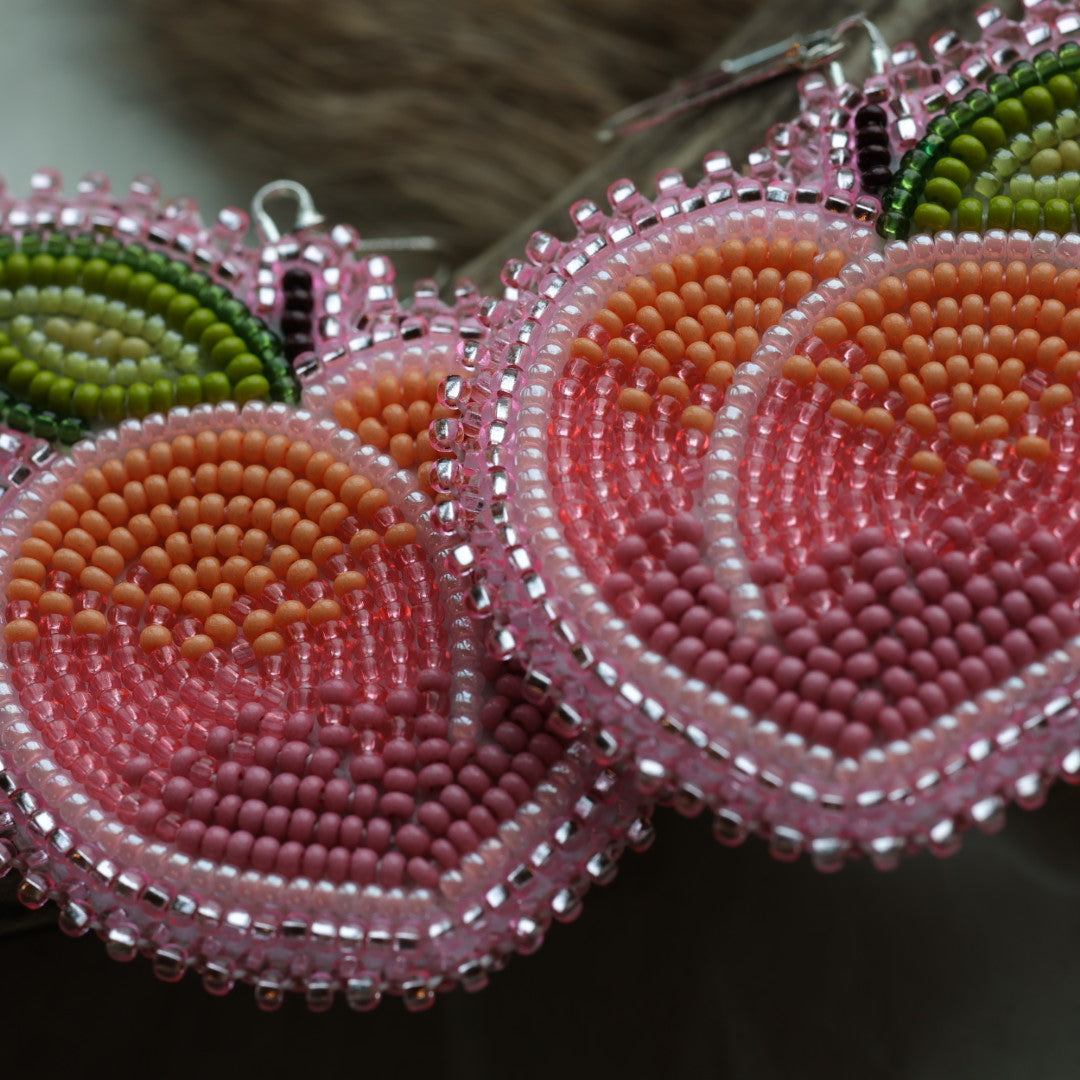 Keegan W. Peachy Beaded Earrings