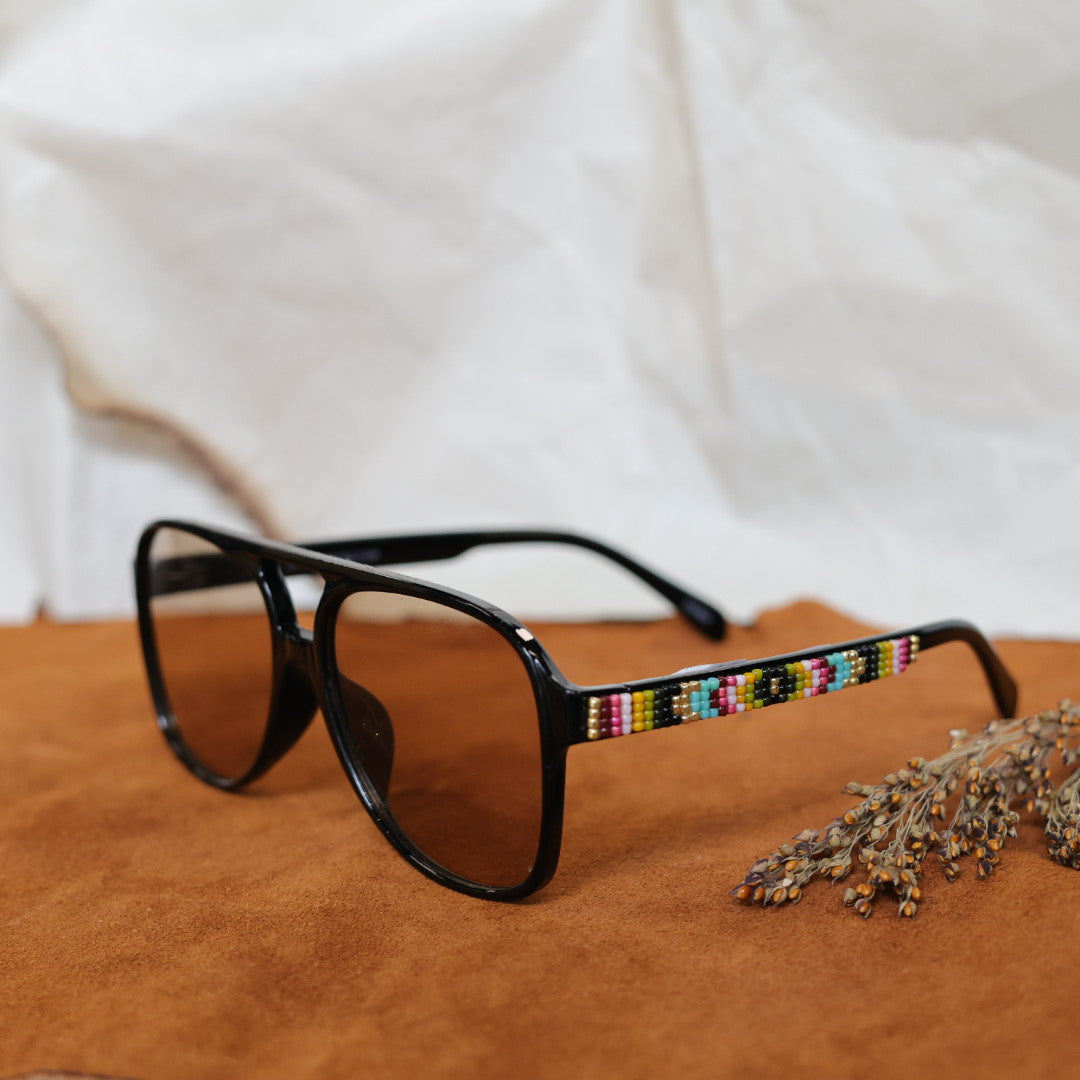 Rebelina Aviator Beaded Sunglasses