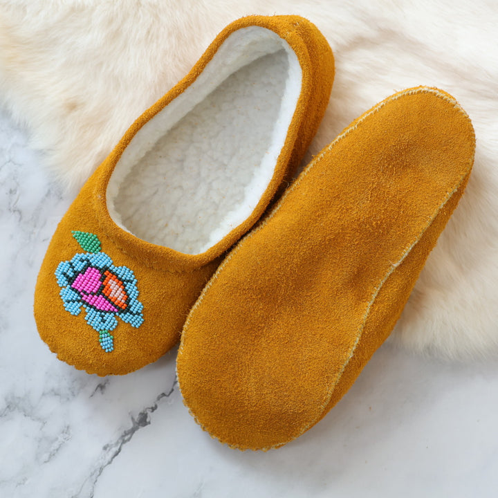 T.Sullivan Size 7.5 Blue Flower Ballerina Slippers