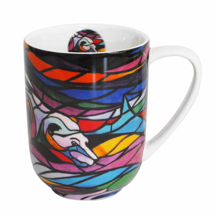 Oscardo Salmon Hunter Porcelain Mug